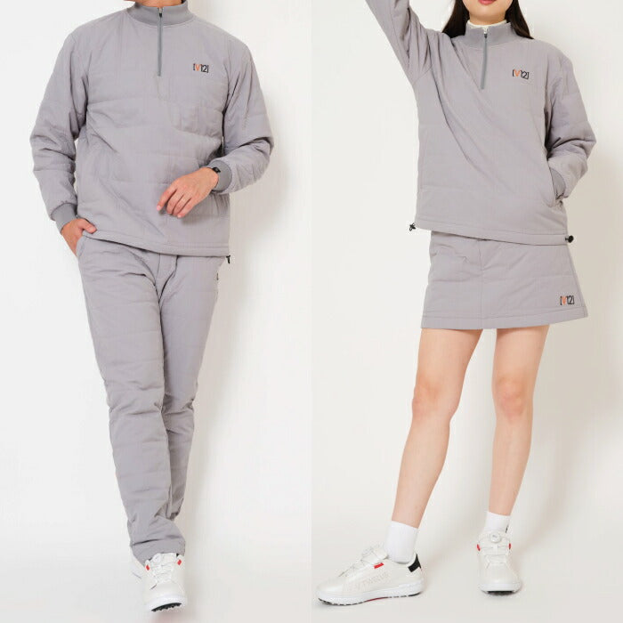 V12 ヴィトゥエルブ ゴルフウェア メンズ レディース ZF HZ JKT ZEROFITコラボ ジャケット ハーフジップブルゾン 防寒 撥水 防風 ストレッチ 保温 セットアップ対応 V122521-JK15