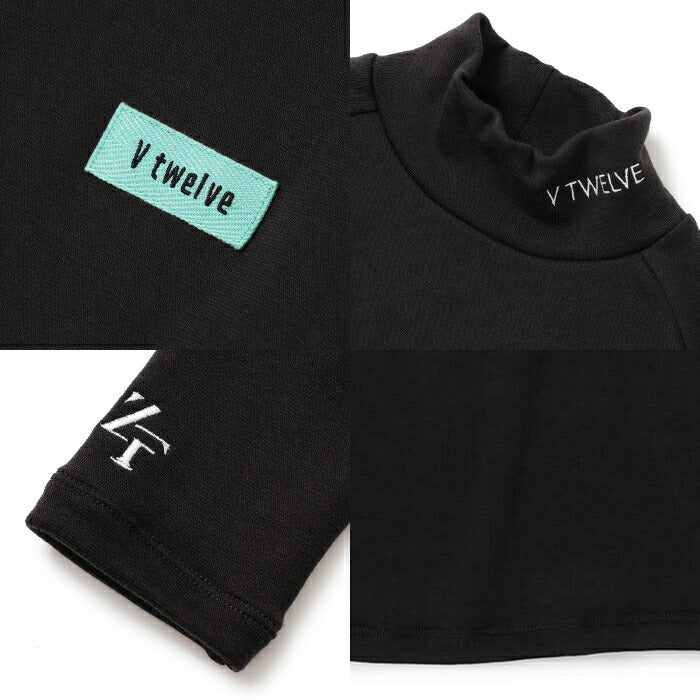 V12 ヴィトゥエルブ ゴルフウェア メンズ ZF WM MOCK ZEROFITコラボ モックネック 長袖シャツ 防寒 セットアップ対応 V122521-MK08
