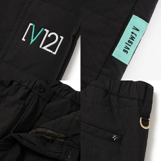 V12 ヴィトゥエルブ ゴルフウェア メンズ ZF WM PANTS ZEROFITコラボ パンツ 防寒 撥水 防風 ストレッチ 保温 セットアップ対応 V122521-PN16