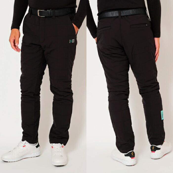 V12 ヴィトゥエルブ ゴルフウェア メンズ ZF WM PANTS ZEROFITコラボ パンツ 防寒 撥水 防風 ストレッチ 保温 セットアップ対応 V122521-PN16