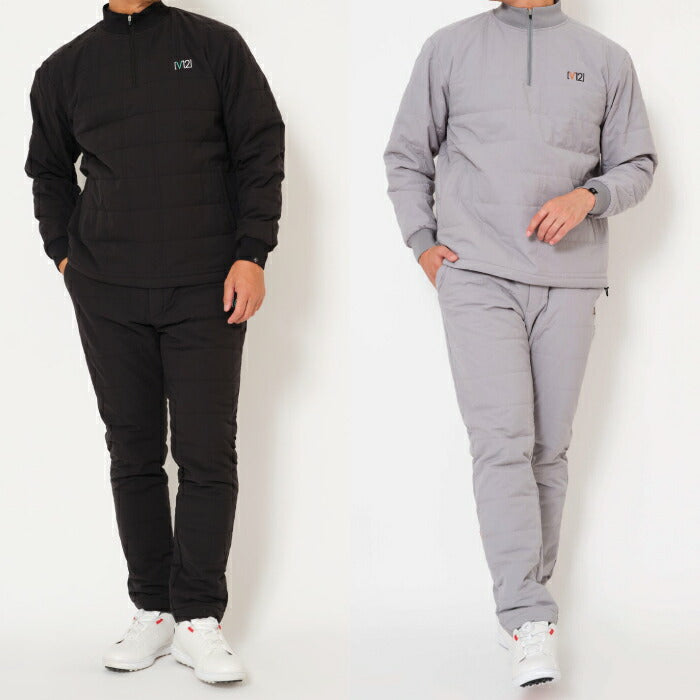 V12 ヴィトゥエルブ ゴルフウェア メンズ ZF WM PANTS ZEROFITコラボ パンツ 防寒 撥水 防風 ストレッチ 保温 セットアップ対応 V122521-PN16