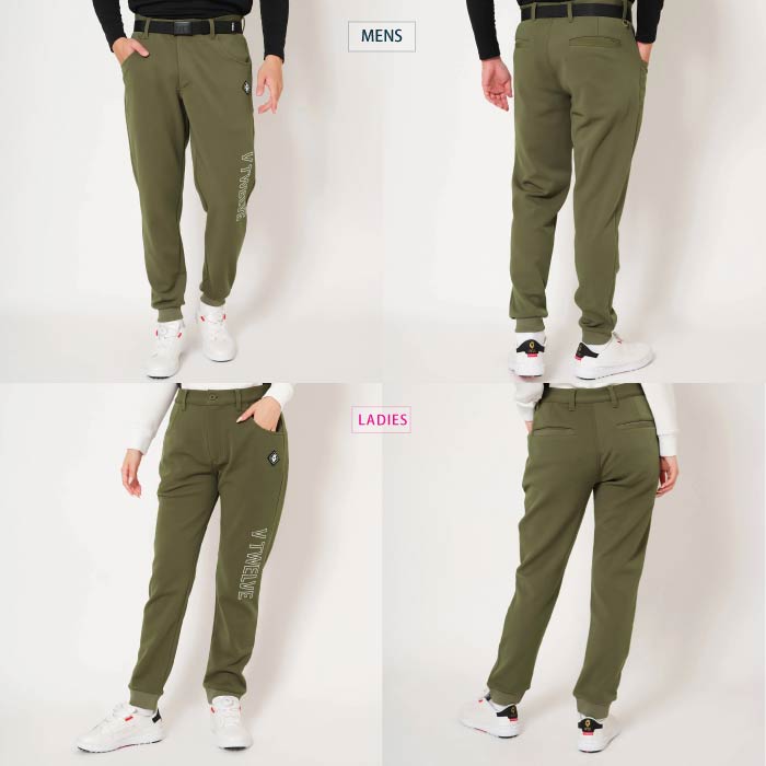 V12 ヴィトゥエルブ ゴルフウェア メンズ レディース BUON PANTS LEONコラボ リブパンツ セットアップ対応 V122521-PN18