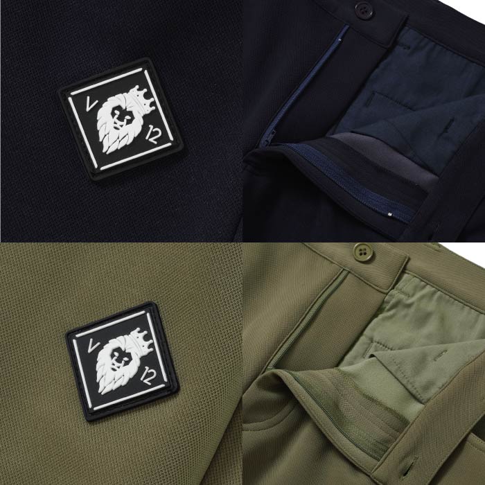 V12 ヴィトゥエルブ ゴルフウェア メンズ レディース BUON PANTS LEONコラボ リブパンツ セットアップ対応 V122521-PN18