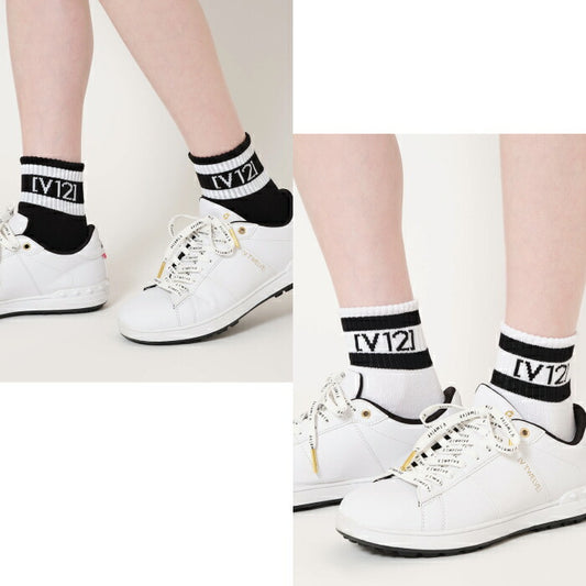 V12 ヴィトゥエルブ ゴルフウェア レディース VT LINE MID SOCKS ミドルソックス 靴下 パイル地 万能アイテム V122610-AC09