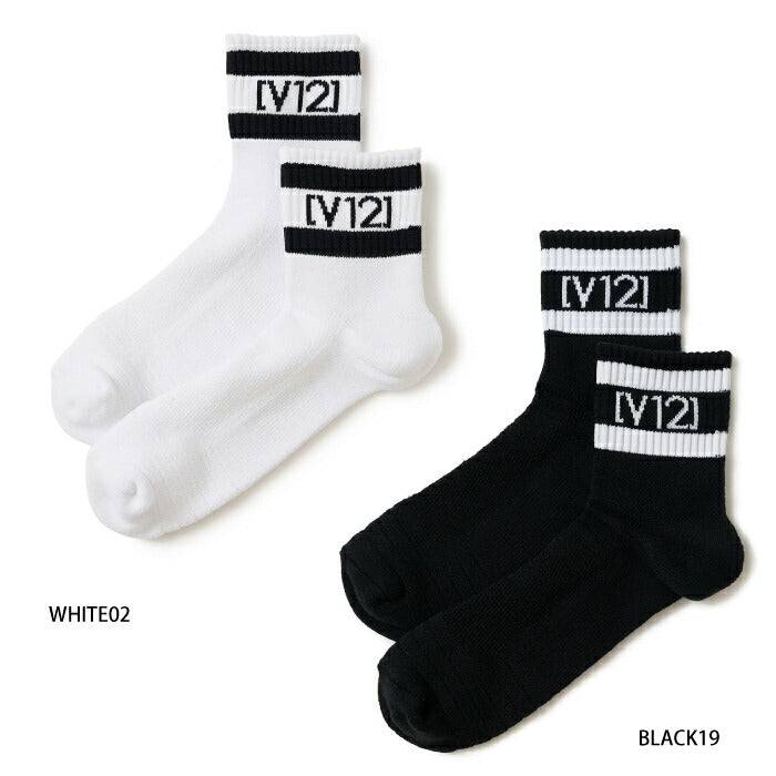 V12 ヴィトゥエルブ ゴルフウェア レディース VT LINE MID SOCKS ミドルソックス 靴下 パイル地 万能アイテム V122610-AC09