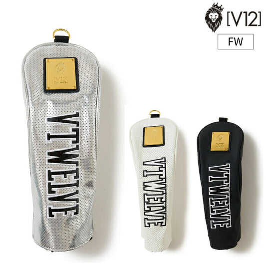 V12 ヴィトゥエルブ ゴルフ メンズ レディース PERFORATE FAIRWAY パンチングレザーヘッドカバー フェアウェイウッド用 FW 内側クッション性起毛感素材 V122610-AC16