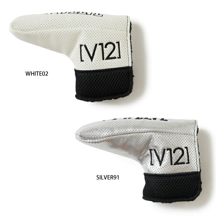 V12 ヴィトゥエルブ ゴルフ メンズ レディース PERFORATE PUTTER PING ピンタイプパターカバー 肉厚素材 メッシュ切り替え v122610-ac18