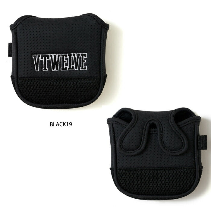 V12 ヴィトゥエルブ ゴルフ メンズ レディース PERFORATE PUTTER MALET マレットタイプパターカバー 肉厚素材 メッシュ切り替え V122610-AC19