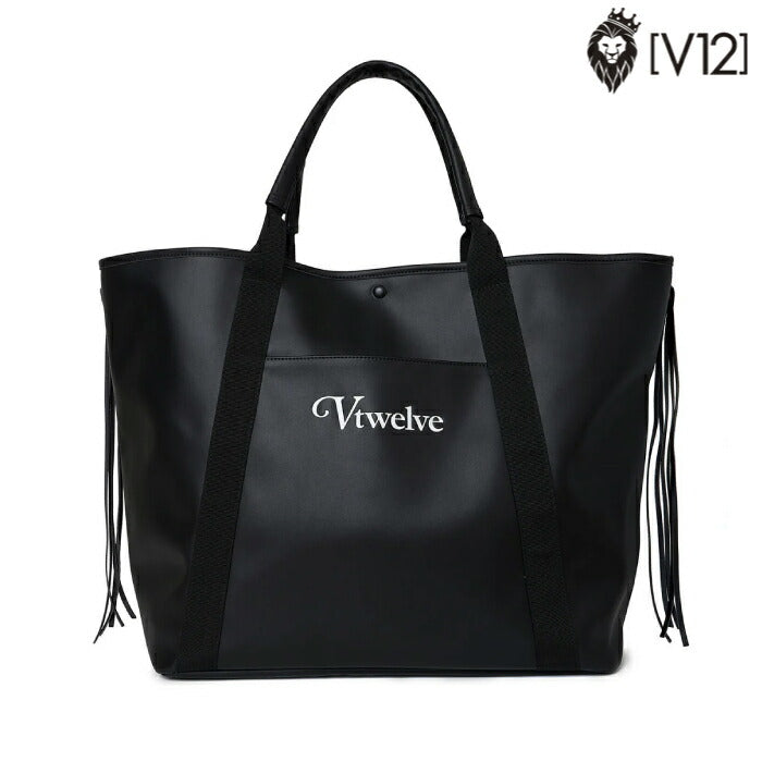 V12 ヴィトゥエルブ ゴルフ メンズ レディース AWA BIG TOTE ビッグトートバッグ シンセティックレザー ラグジュアリー サイドフリンジ 収納力抜群 V122610-BG02