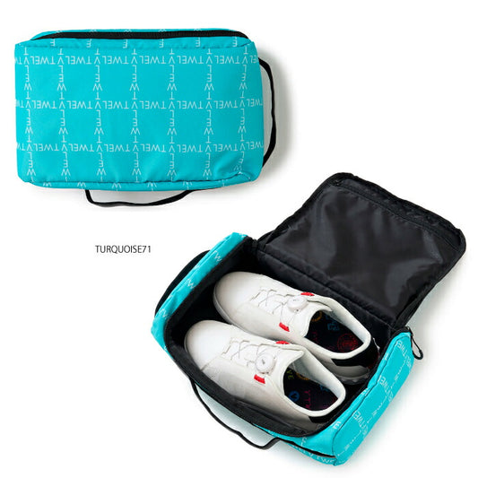 V12 ヴィトゥエルブ ゴルフ メンズ レディース TYPO GRID SHOES CASE ボックス型シューズケース 広い間口 持ち運び便利 V122610-BG07