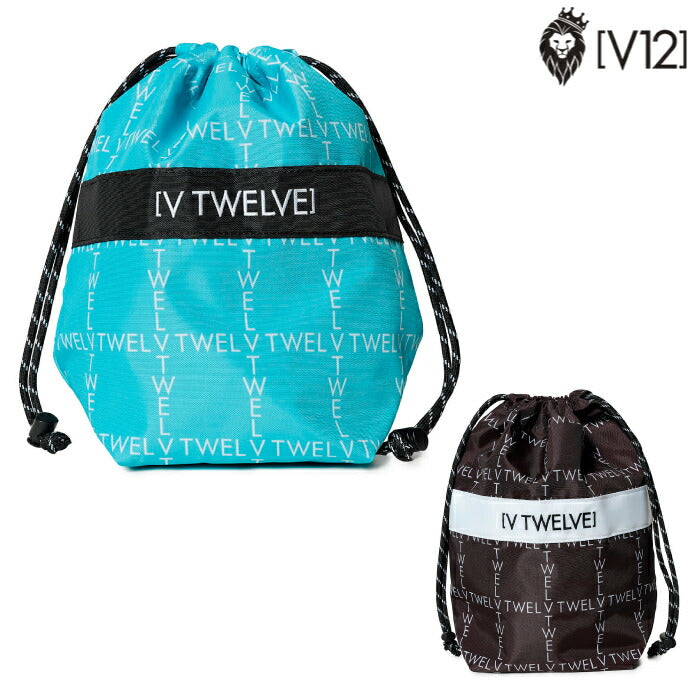 V12 ヴィトゥエルブ ゴルフ メンズ レディース TYPO GRID POUCH 巾着型ポーチ カートバッグ 小物収納 V122610-BG08
