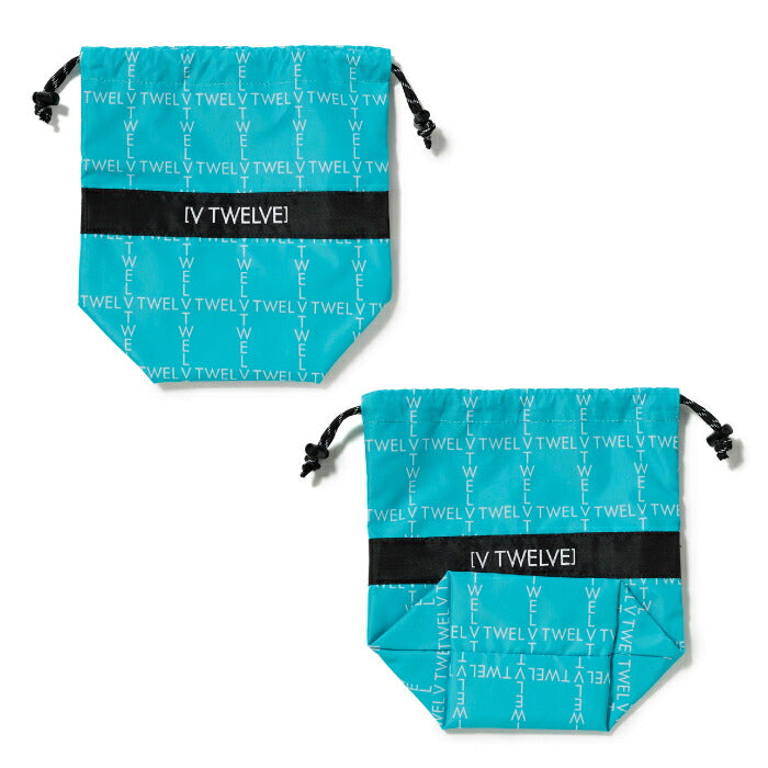 V12 ヴィトゥエルブ ゴルフ メンズ レディース TYPO GRID POUCH 巾着型ポーチ カートバッグ 小物収納 V122610-BG08