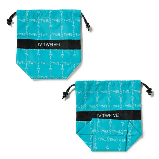V12 ヴィトゥエルブ ゴルフ メンズ レディース TYPO GRID POUCH 巾着型ポーチ カートバッグ 小物収納 V122610-BG08