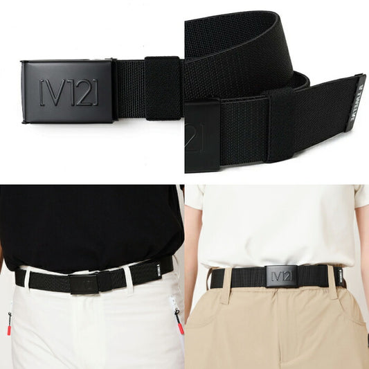 V12 ヴィトゥエルブ ゴルフウェア メンズ レディース VT RUBBER BELT ガチャベルト仕様 サイズ調整可能 V122610-BL01