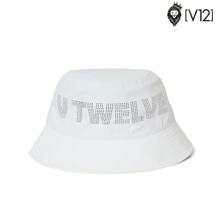 V12 ヴィトゥエルブ ゴルフウェア メンズ レディース PERFORATE HAT バケットハット 帽子 パンチングロゴ ベーシックデザイン V122610-CP02