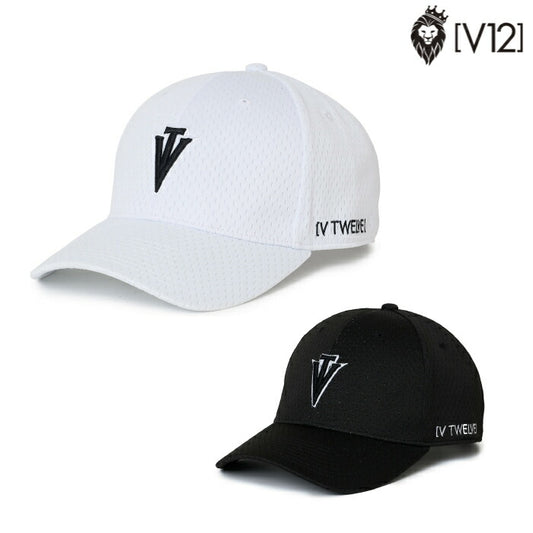 V12 ヴィトゥエルブ ゴルフウェア メンズ レディース OL SYM CAP メッシュキャップ 帽子 スタイリッシュ 蒸れ軽減 V122610-CP05