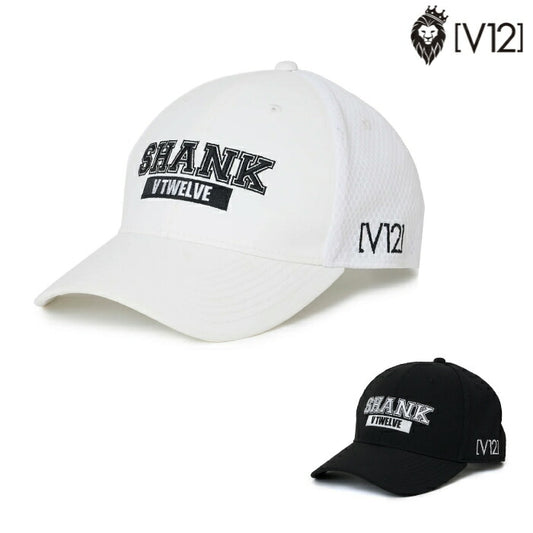 V12 ヴィトゥエルブ ゴルフウェア メンズ レディース SHANK B CAP ゴルフフレーズキャップ メッシュ仕様 帽子 スタイリッシュ 蒸れ軽減 v122610-cp09