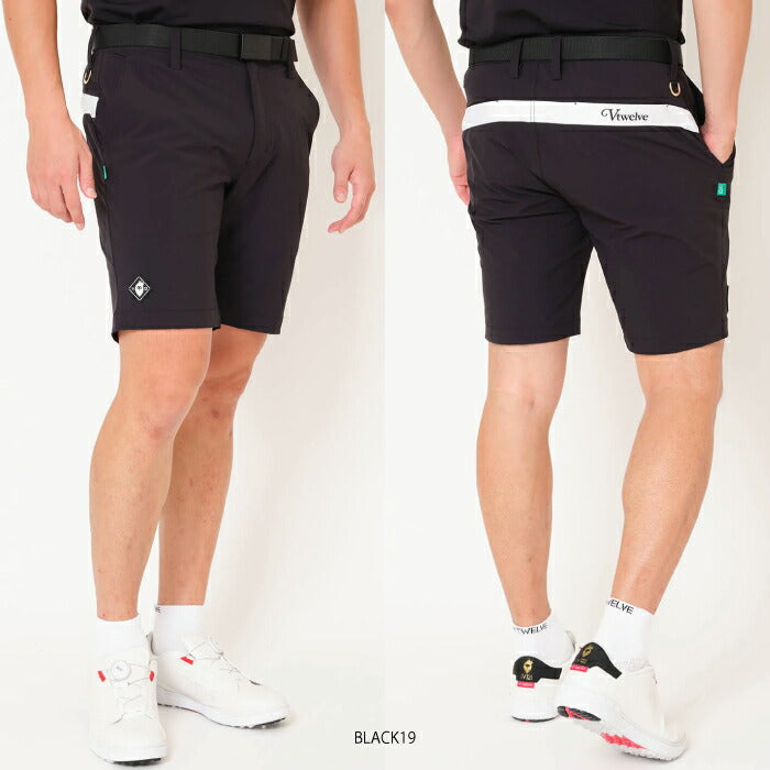 V12 ヴィトゥエルブ ゴルフウェア メンズ OZ SHORTS ショートパンツ セットアップ ストレッチ性 吸水速乾性 快適 V122610-HP04