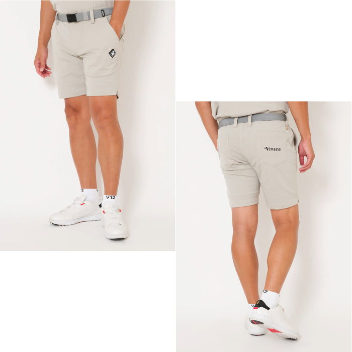 V12 ヴィトゥエルブ ゴルフウェア メンズ SNEAK SHORTS ショートパンツ 裏地メッシュ 通気性 機能性 快適 ネオンカラー セットアップ可能 V122610-HP13