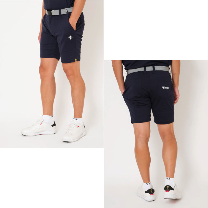 V12 ヴィトゥエルブ ゴルフウェア メンズ SNEAK SHORTS ショートパンツ 裏地メッシュ 通気性 機能性 快適 ネオンカラー セットアップ可能 V122610-HP13