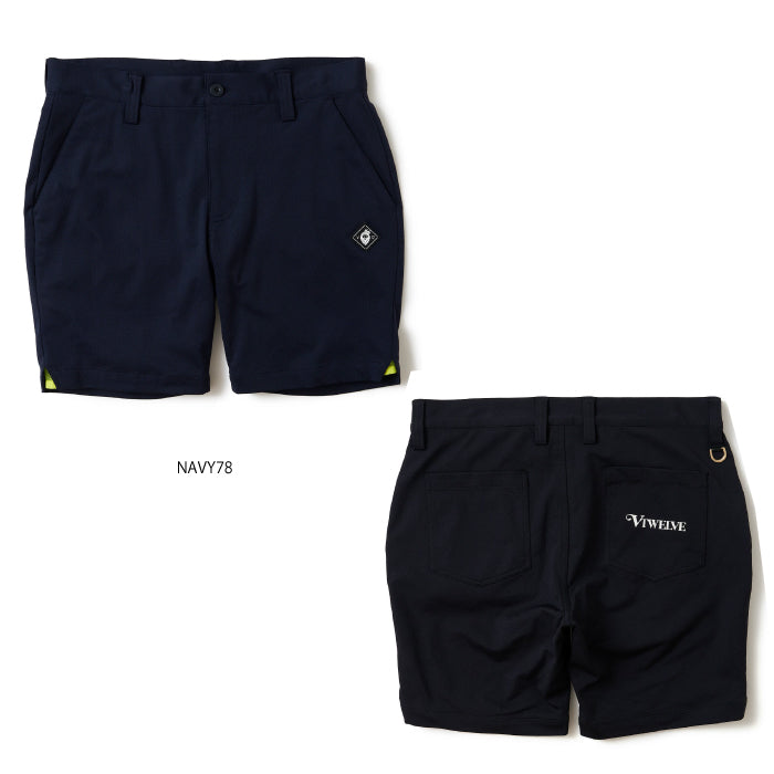 V12 ヴィトゥエルブ ゴルフウェア メンズ SNEAK SHORTS ショートパンツ 裏地メッシュ 通気性 機能性 快適 ネオンカラー セットアップ可能 V122610-HP13