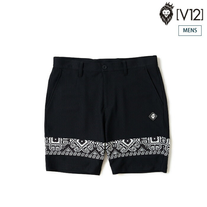 V12 ヴィトゥエルブ ゴルフウェア メンズ BAN COMFO SHORTS ショートパンツ 通気性 防シワ 吸水速乾 ストレッチ セットアップ対応 V122610-HP16