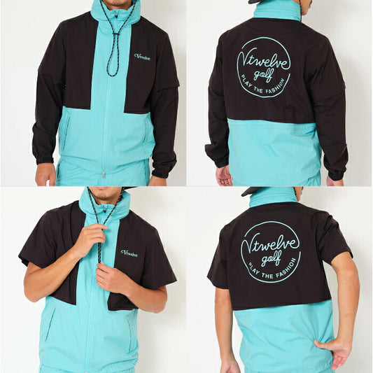 V12 ヴィトゥエルブ ゴルフウェア メンズ BOLD RAIN JKT レインジャケット 防水 ストレッチ セットアップ対応 V122610-JK03