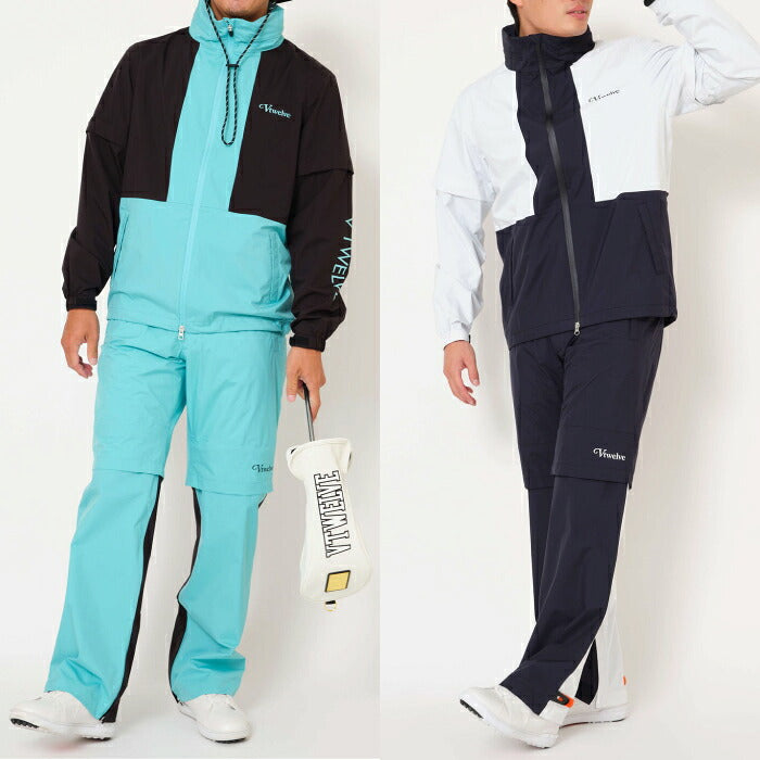 V12 ヴィトゥエルブ ゴルフウェア メンズ BOLD RAIN JKT レインジャケット 防水 ストレッチ セットアップ対応 V122610-JK03