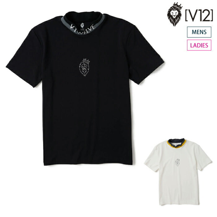 V12 ヴィトゥエルブ ゴルフウェア メンズ レディース ONE HAND MOCK モックネック 半袖シャツ ストレッチ 吸水速乾 v122610-mk07