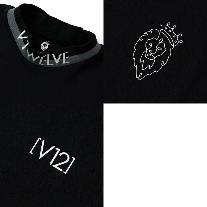 V12 ヴィトゥエルブ ゴルフウェア メンズ レディース ONE HAND MOCK モックネック 半袖シャツ ストレッチ 吸水速乾 v122610-mk07