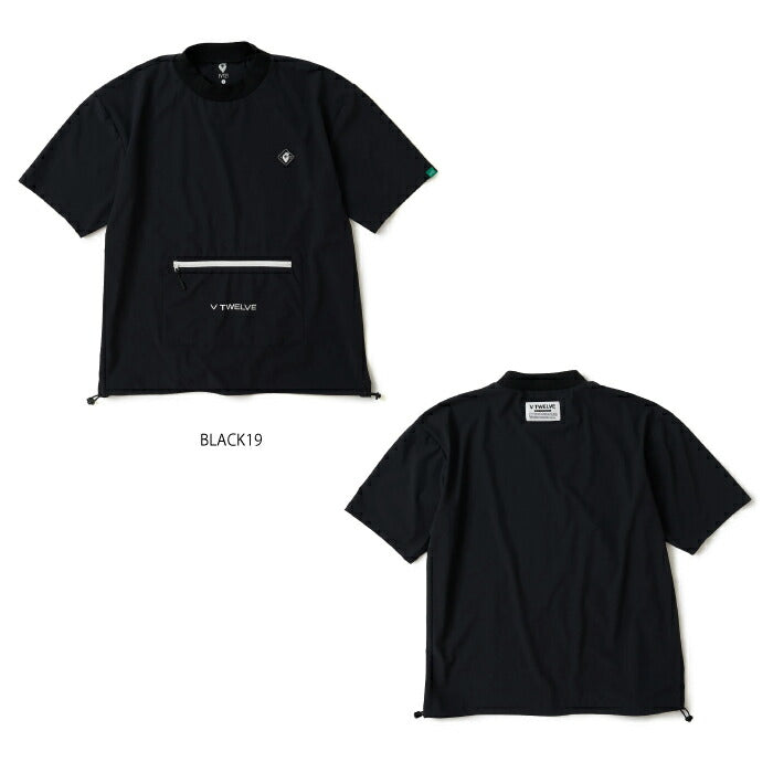V12 ヴィトゥエルブ ゴルフウェア メンズ OZ MOCK モックネック 半袖シャツ セットアップ ポケット ストレッチ性 吸水速乾性 快適 v122610-mk12