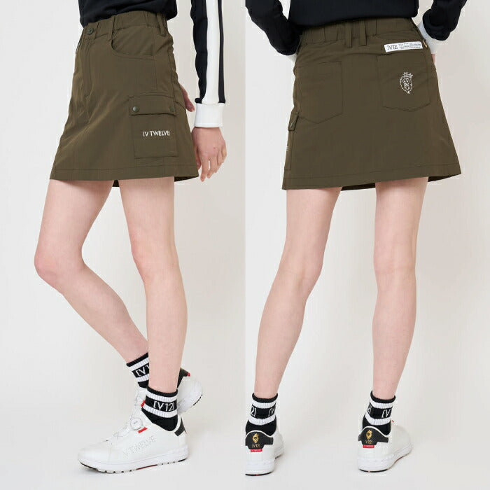 V12 ヴィトゥエルブ ゴルフウェア レディース SNAP SKIRT ストレッチ ベーシックデザイン V122610-SK05