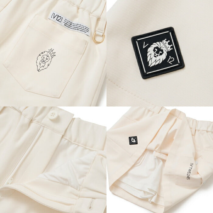 V12 ヴィトゥエルブ ゴルフウェア レディース SNAP SKIRT ストレッチ ベーシックデザイン V122610-SK05
