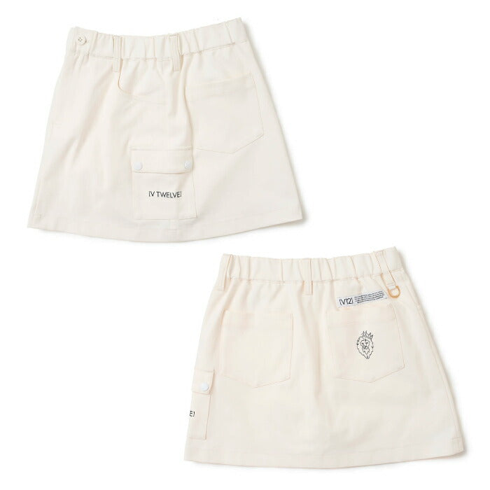 V12 ヴィトゥエルブ ゴルフウェア レディース SNAP SKIRT ストレッチ ベーシックデザイン V122610-SK05
