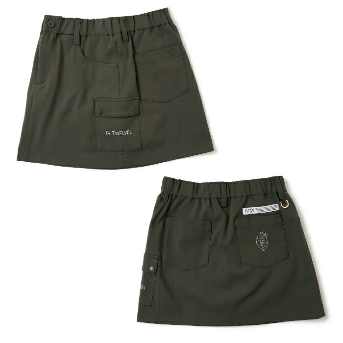 V12 ヴィトゥエルブ ゴルフウェア レディース SNAP SKIRT ストレッチ ベーシックデザイン V122610-SK05