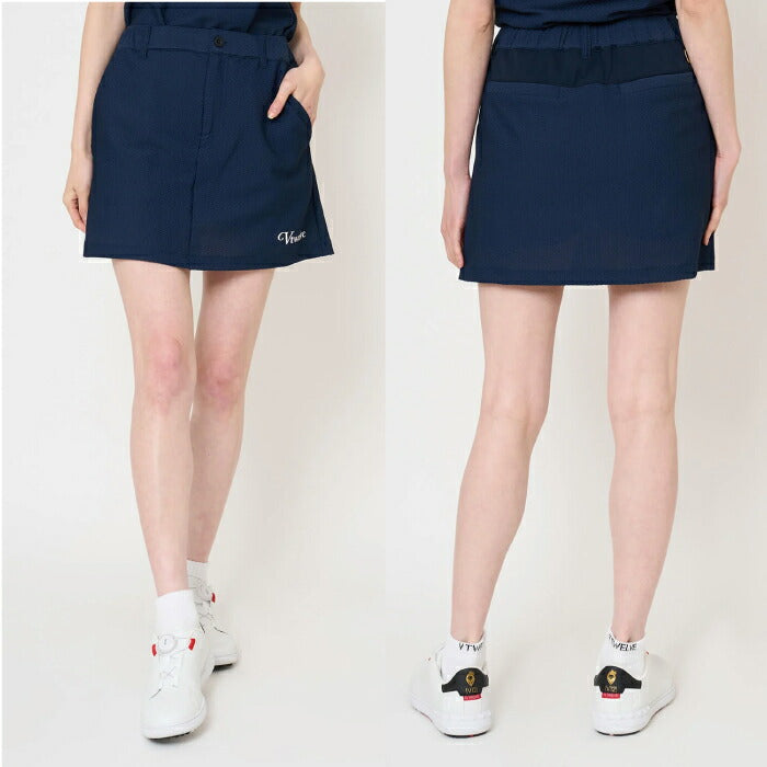 V12 ヴィトゥエルブ ゴルフウェア レディース AIRY AWA SKIRT スカート ワッフル調 通気性 ストレッチ 吸水速乾 セットアップ対応 v122610-sk08