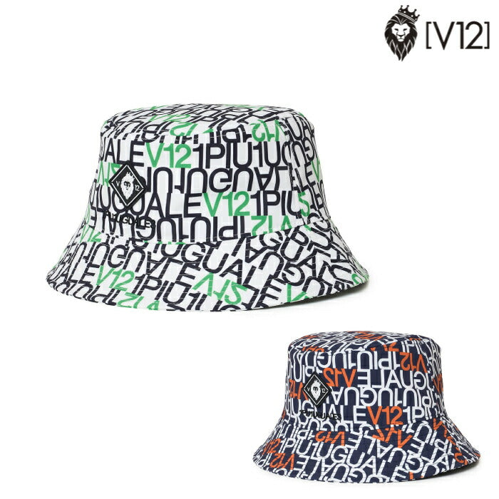 V12 ヴィトゥエルブ ゴルフウェア メンズ レディース V12113 LETTER HAT バケットハット 帽子 V12と1PIU1UGUALE3 GOLFが放つ珠玉のコラボ シリーズ商品あり v122611-cp17