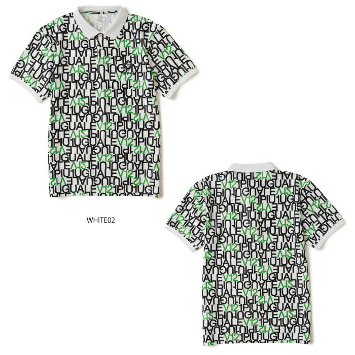 V12 ヴィトゥエルブ ゴルフウェア メンズ V12113 LETTER POLO 半袖ポロシャツ V12と1PIU1UGUALE3 GOLFが放つ珠玉のコラボ ストレッチ 吸水速乾 UVカット シリーズ商品あり v122611-pl16