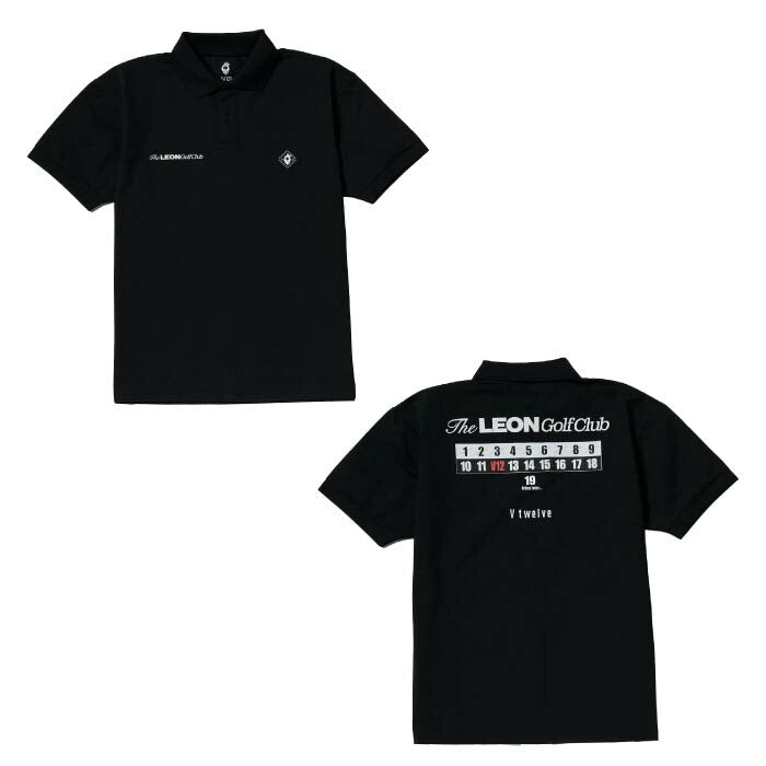 V12 ヴィトゥエルブ ゴルフウェア メンズ POLO&MOCK SET PACK LEON GC set A 半袖モックネック ポロシャツ 2枚セット LEONコラボレーションアイテム ストレッチ性 吸水速乾性 UVカット v122611-pl17