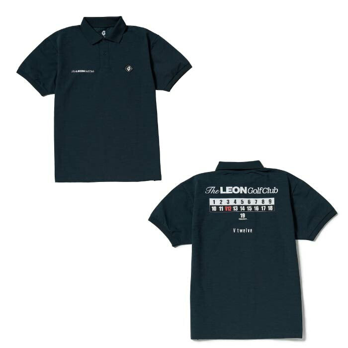 V12 ヴィトゥエルブ ゴルフウェア メンズ POLO&MOCK SET PACK LEON GC set C 半袖モックネック ポロシャツ 2枚セット LEONコラボレーションアイテム ストレッチ性 吸水速乾性 UVカット v122611-pl19