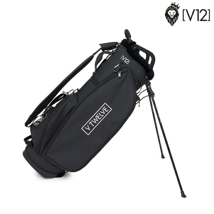 V12 ヴィトゥエルブ ゴルフ メンズ レディース ESSENTIAL CADDY スタンドキャディバッグ 9インチ 5分割仕様 高級感のあるパンチングレザー v122620-cb02