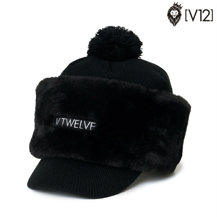 V12 ヴィトゥエルブ ゴルフウェア メンズ レディース SEP KNIT CAP ニットキャップ ファー ネックウォーマー v122620-cp07