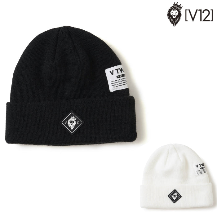 V12 ヴィトゥエルブ ゴルフウェア メンズ レディース CLEAN KNIT CAP ニットキャップ 帽子 シンプル エントリーモデル v122620-cp09