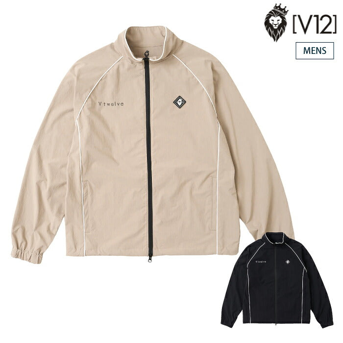 V12 ヴィトゥエルブ ゴルフウェア メンズ OH PIPE JKT ナイロンジャケット ブルゾン ストレッチ性 撥水性 セットアップ対応 v122620-jk02