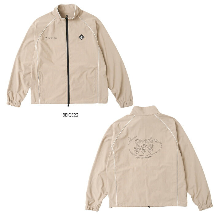 V12 ヴィトゥエルブ ゴルフウェア メンズ OH PIPE JKT ナイロンジャケット ブルゾン ストレッチ性 撥水性 セットアップ対応 v122620-jk02