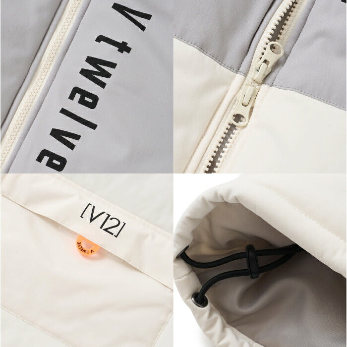 V12 ヴィトゥエルブ ゴルフウェア メンズ レディース ARC TAG VEST ベスト バイカラー バックポケット 軽量 保温 ストレッチ 撥水 防風☆ v122620-jk03