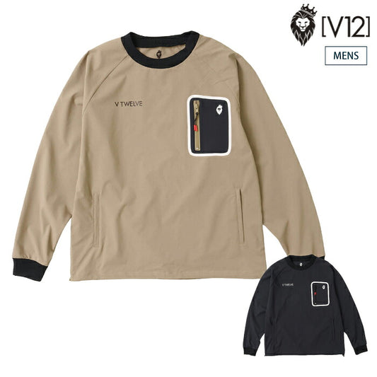 V12 ヴィトゥエルブ ゴルフウェア メンズ OH CP JKT 胸ポケット バックプリント ストレッチ 撥水 v122620-jk09