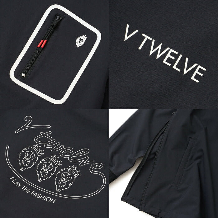 V12 ヴィトゥエルブ ゴルフウェア メンズ OH CP JKT 胸ポケット バックプリント ストレッチ 撥水 v122620-jk09
