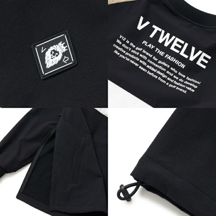 V12 ヴィトゥエルブ ゴルフウェア メンズ WB SWITCH JKT ストレッチ 撥水 サイドファスナー v122620-jk11