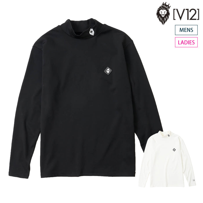 V12 ヴィトゥエルブ ゴルフウェア メンズ レディース CLEAN MOCK 長袖モックネックシャツ 裏起毛 ストレッチ 保温 v122620-mk02